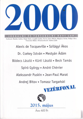 2000 Irodalmi és Társadalmi Havi Lap - 2015. május