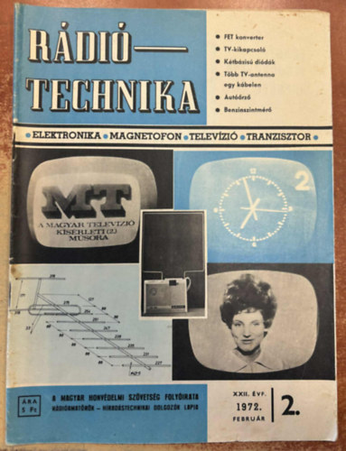 R�di�technika XXII. �vfolyam 1972. 2. sz�m