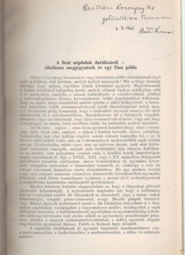 Kuusi Matti - A lrai npdalok datlsrl - Klnlenyomat - dediklt