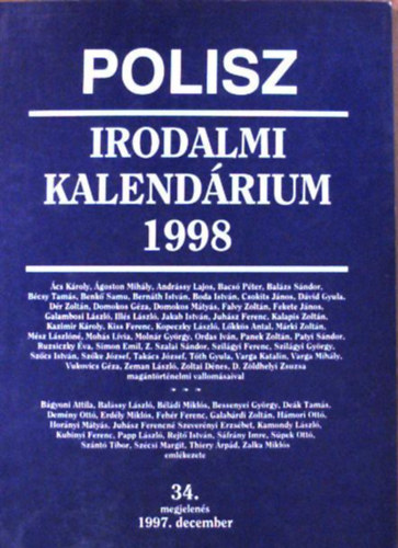 Polisz irodalmi kalend�rium 1998.