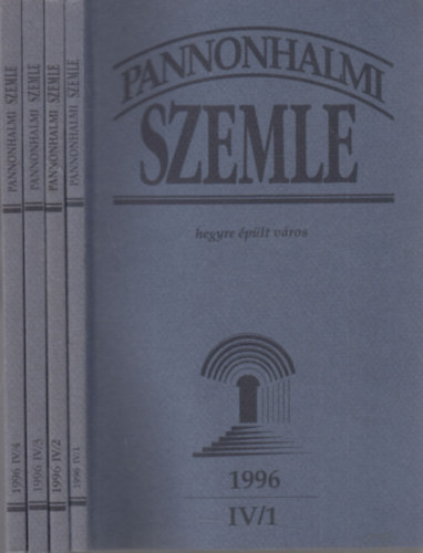 Sulyok Elemr (fszerk.) - Pannonhalmi Szemle 1996/1-4. (IV., teljes vfolyam)- 4 db. lapszm