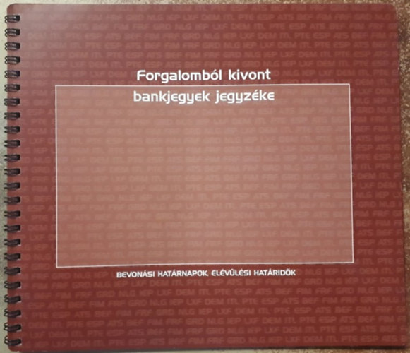 Forgalombl kivont bankjegyek jegyzke