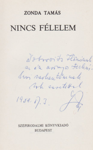 Zonda Tams - Nincs flelem (Dediklt)