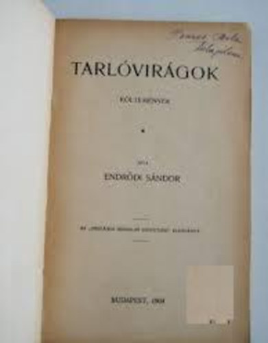 Endrdi Sndor - Tarlvirgok