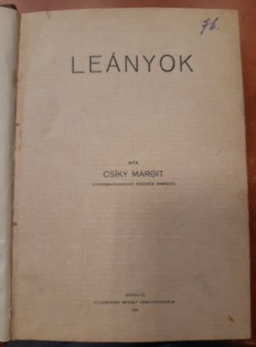 Csíky Margit - Leányok