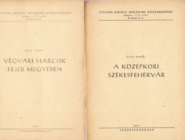 Istv�n Kir�ly M�zeum K�zlem�nyei B. sorozat 2., 10., 11., 12, sz�m