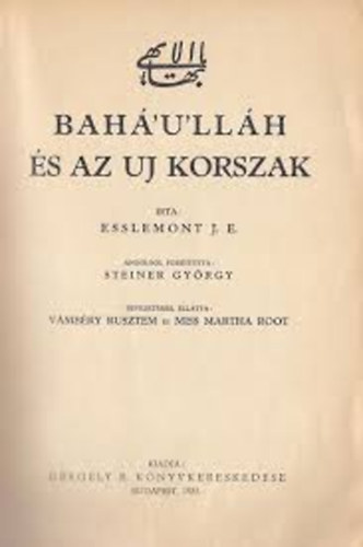 bah'u'llh s az uj korszak