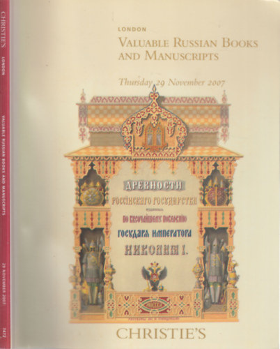 Valuable russian books and manuscripts (Christie's 29. november 2007)