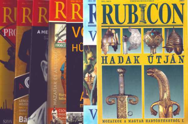R�cz �rp�d (f�szerk.) - 8 sz�m (6 db) Rubicon foly�irat: 2000/5, 2000/10., 2012/11., 2016/3., 2013/9-10. 2019/4., 2016/5-6. sz�mok