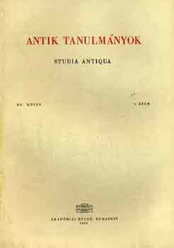 Moravcsik Gyula (szerk.) - Antik tanulmányok-studia antiqua XV. kötet 1. szám