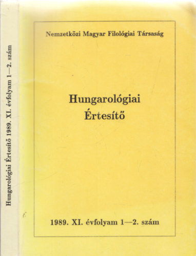Hungarológiai Értesítő 1989. XI. évf. 1-2. szám