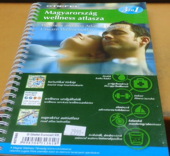 Stiefel - Magyarország wellness atlasza 3 in 1 - turisztikai térkép, wellness szolgáltatók, naprakész autóatlasz
