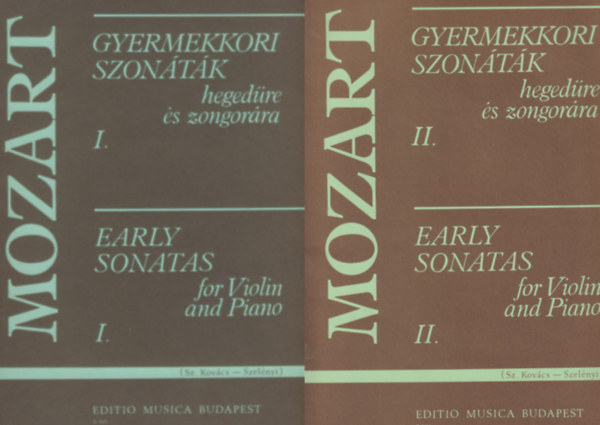 Wolfgang Amadeus Mozart, Sz. Kov�cs Boriska, Szel�nyi Istv�n - Gyermekkori szon�t�k heged�re �s zongor�ra I-II.