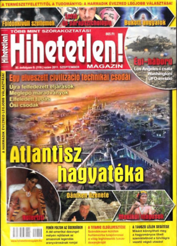 Sz�cs R�bert (f�szerk.) - Hihetetlen! magazin (XI. �vfolyam 9. sz�m (119.) - 2011. szeptember)