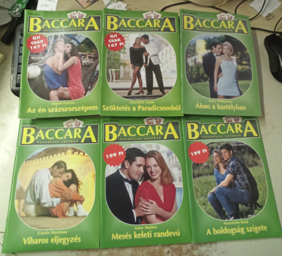 Angela Garson, Charlotte Lamb, Mary Wibberley, Carole Mortimer - Baccara - Veszlyes jtkok 2000. jlius-december (6 db): Az n szzszorszpem - Szktets a paradicsombl - lom a kastlyban - Viharos eljegyzs - Mess keleti randev - A boldogsg szigete
