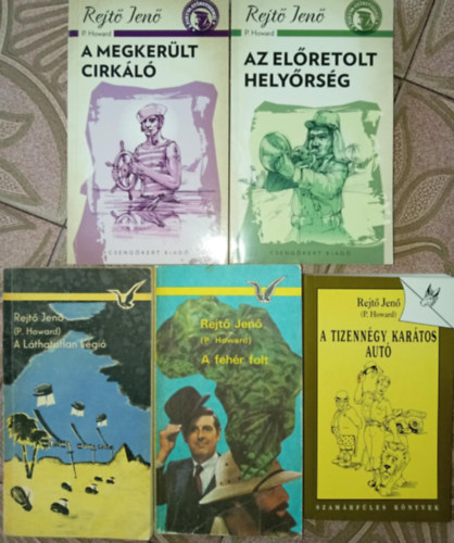 Rejtő Jenő (P. Howard) - (5db) Rejtő Jenő könyvcsomag: A tizennégykarátos autó / A fehét folt / A láthatatlan légió / Az előretolt helyőrség / A megkerült cirkáló