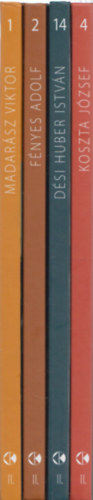 4 db könyv A Magyar Festészet Mesterei sorozatból: Koszta józsef + Dési Huber István + Fényes Adolf + Madarász Viktor