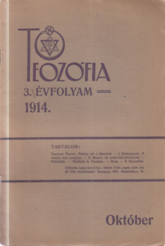 Dr. Rózsaffy Dezső (szerk.) - Teozófia 1914. október