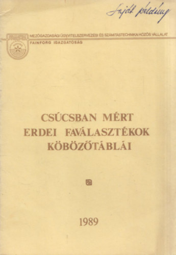 Cs�csban m�rt erdei fav�laszt�kok k�b�z�t�bl�i