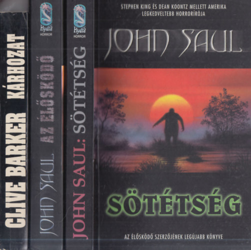 Clive Barker, John Saul - 3 db. horror: Kárhozat + Sötétség + Az élősködő