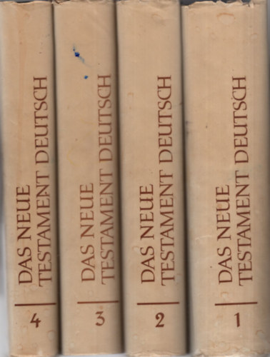 Das Neue Testament Deutsch I-IV. ktet (Eduard Schweizer und Karl Heinrich Rengstorf ) - Teljes jszvetsg magyarzatokkal