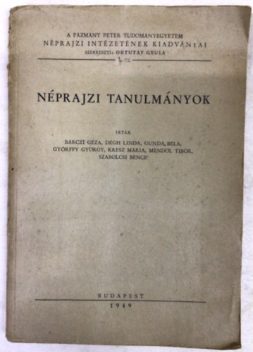 Brczi-Dgh-Gunda - Nprajzi tanulmnyok