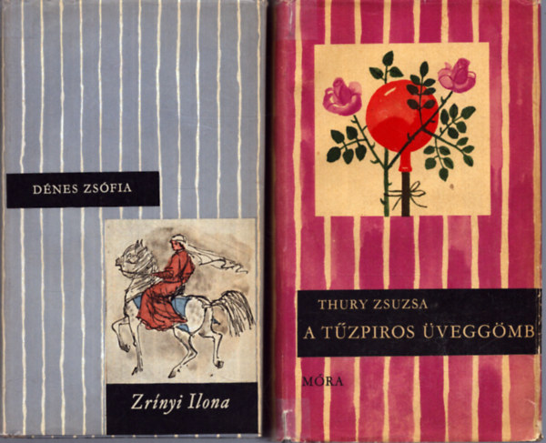 Thury Zsuzsa, Dénes Zsófia - 2 db kötet a Csíkos könyvek sorozatból: A tűzpiros üveggömb + Zrínyi Ilona