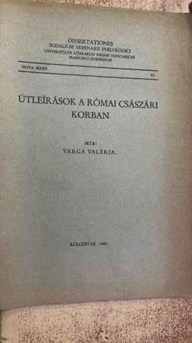 varga val�ria - �tle�r�sok a r�mai cs�sz�ri korban