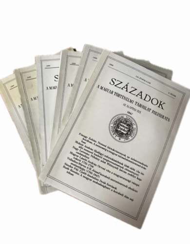 Magyar Trtnelmi Trsulat - Szzadok - 133. vfolyam -1999 -1-6. szm (6db, teljes vfolyam, lapszmonknt)