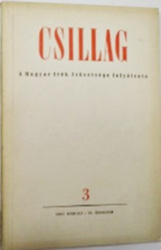 Csillag - A Magyar rk Szvetsgnek folyirata, 1952. mrcius - V. vfolyam