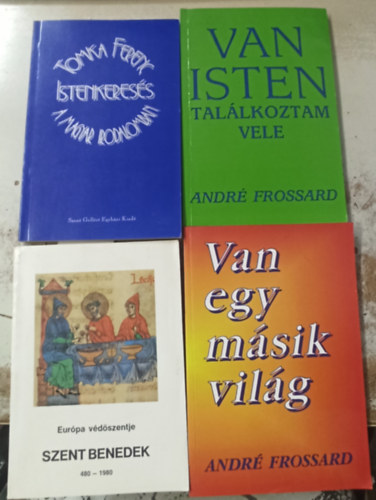 Andr Frossard, Tomka Ferenc - 4 db valls: Istenkeress a magyar irodalomban +Van egy msik vilg +Van isten tallkoztam vele +Eurpa vdszentje Szent Benedek 480-1980