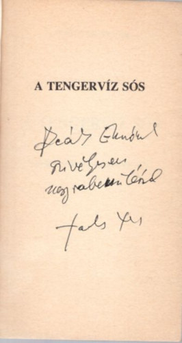 Tardos Tibor - A tengerv�z s�s - Eml�kez�s az �r�perre stb.- dedik�lt