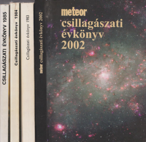 4 db Csillagászati Évkönyv: 2002 + 1983 + 1984 + 1985