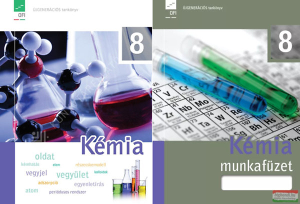 Oktatsi Hivatal - 2 db Kmia 8: Tanknyv + Munkafzet