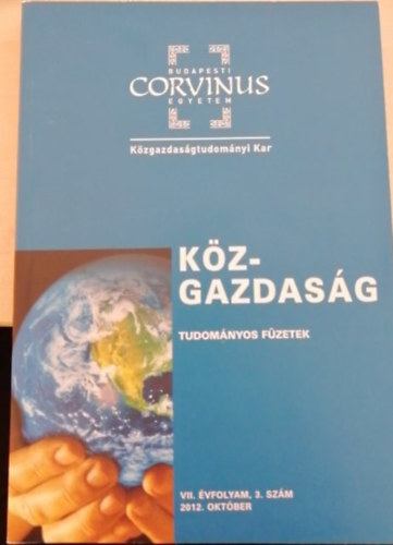 Trautmann Lszl (fszerk.) - Kzgazdasg- Tudomnyos fzetek VII. vfolyam 3. szm 2012. oktber