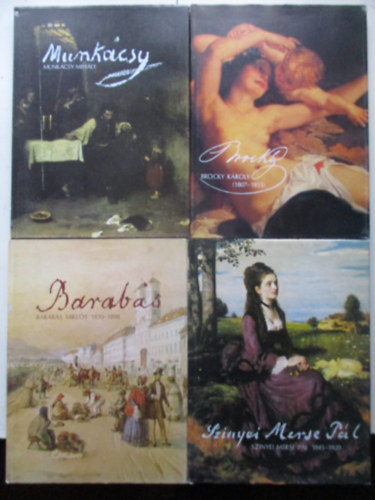 4 db mvszeti album (Barabs Mikls, SZinyei Merse Pl, Munkcsy, Brocky Kroly)