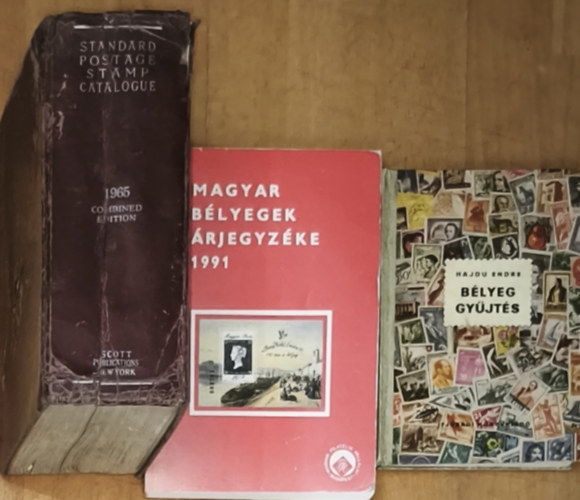 Hajdu Endre, Gordon R. Harmer-Eugene N. Costales-James B. Hatcher - 3db bélyeggyűjtéssel kapcsolatos könyv - Magyar bélyegek árjegyzéke 1991, Bélyeggyűjtés, Standard Postage Stamp Catalouge 1965-Combined Edition (angol nyelvű)