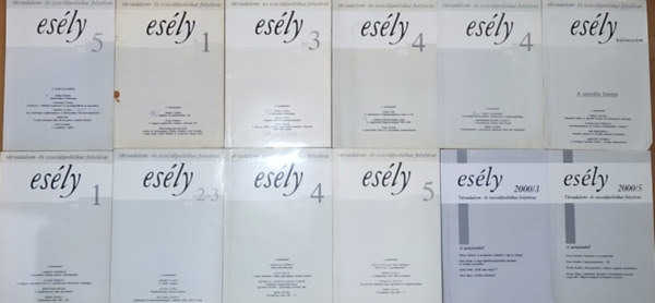 12db m� az Es�ly c�m� foly�iratb�l - 1994/5., 1996/1., 3., 4., 1998/4., 1999/1., 2-3., 4., 5., 1999/k�l�nsz�m, 2000/3. 5.