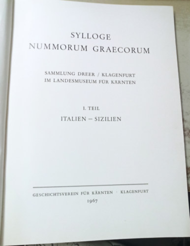 Gotbert Moro (szerk.) - Sylloge nummorum graecorum I. Teil - Italien - Sizilien