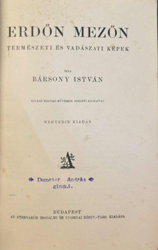 Brsony Istvn - Erdn, mezn