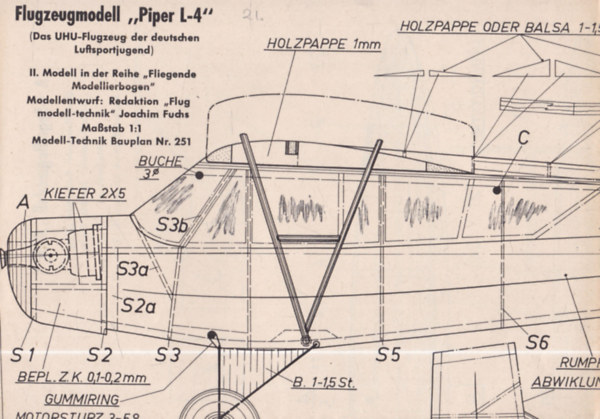 5 db rep�l�g�pmodell tervrajz: Zephir II., Aurora, Piper L-4, Luftikus, Jak-14