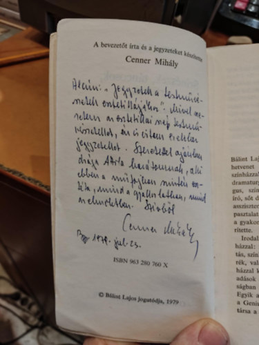 B�lint Lajos - Sz�n�szek, t�ncosok, artist�k