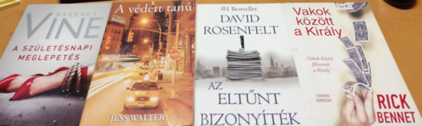 Rick Bennet, David Rosenfelt, Jess Walter, Barbara Vine - A szletsnapi meglepets + A vdett tan + Az eltnt bizonytk + Vakok kztt a Kirly (4 ktet)