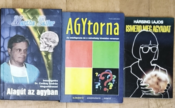 Hársing Lajos, Martha Tailor - 3db agytornával, agyról való információval kapcsolatos mű - Ismerd meg agyadat, Alagút az agyban, Agytorna-Az intelligencia és a műveltség hivatalos versenye