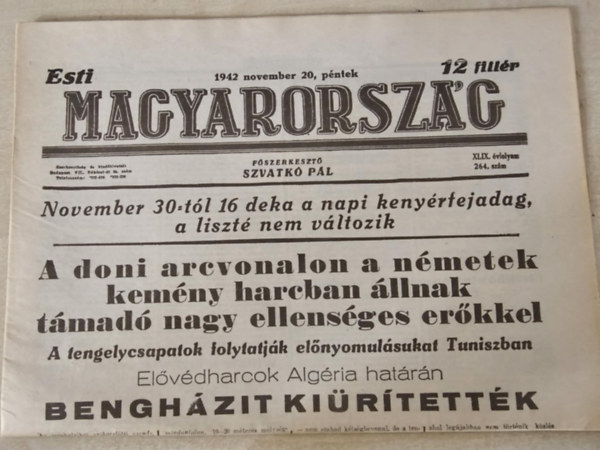 Esti Magyarorszg 1942 november 20 - 264.szm