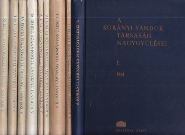 Dr. Zolt�n Imre (szerk) - A Kor�nyi S�ndor T�rsas�g nagygy�l�sei I-XVII.