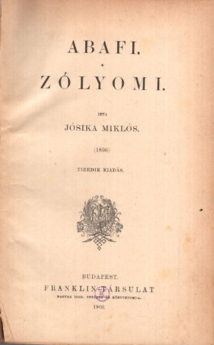 Jsika Mikls - Abafi-Zlyomi