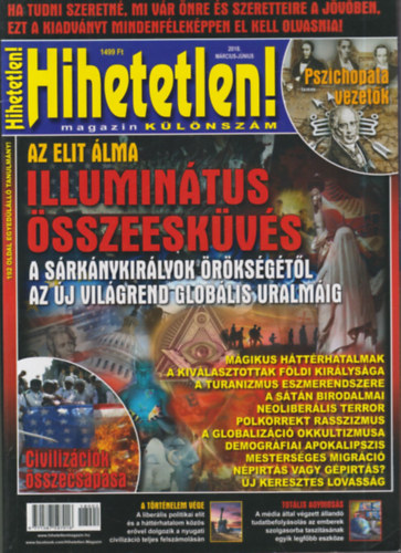 Hihetetlen! magazin klnszm 2018/mrcius-jnius, jnius-szeptember, szeptember-december (3 db. lapszm)
