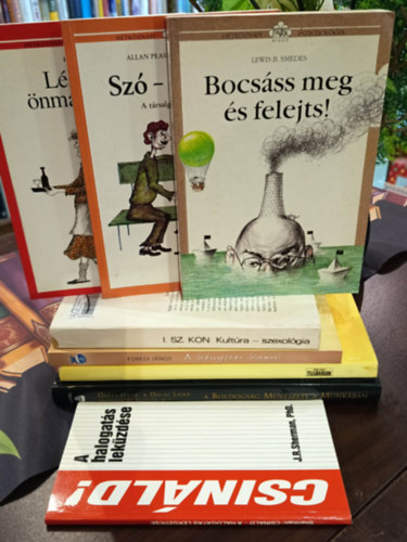 Lewis B. Smedes, Pease, Allan-Garner, Alan, Paul Hauck, I. Sz. Kon, Füredi János, Mérő László, H.C. Őszent.Dalai Láma-Cutler, J. R. Sherman - Pstichológia könyvcsomag 8 darabos KÖNYVMENTŐ AJÁNLAT: Bocsáss meg, és felejts!, Szó-beszéd - A társalgás művészete, Légy jó önmagadhoz!, Kultúra-szexológia - A modern szexológia elméleti alapjai, A kényszer kapui - Pszichokr