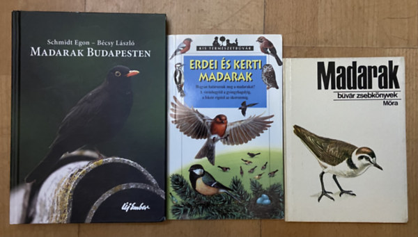 Schmidt Egon-Bécsy László, Búvár Zsebkönyvek - 3 db könyv a madarakról - Madarak Budapesten, Erdei és kerti madarak - a kis természetbúvár sorozatból, Madarak - a búvár zsebkönyvek sorozatból